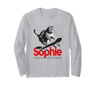 SOPHIE - Bellissimo nome di ragazza con gatto e skateboard Maglia a Manica