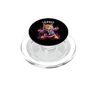 Sophie - Design colorato con gatto che balla per ragazze, nome Sophie PopSockets PopGrip per MagSafe