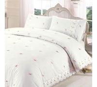 Sophie Floreale Set Copripiumino Doppio Vintage Biancheria da Letto Crema