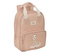 SOPHIE LA GIRAFE COOKIE - Zaino per bambini, con manici, facile da pulire, ideale per bambini di diverse età, comodo e versatile, qualità e resistenza, 20 x 8 x 28 cm, colore beige