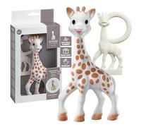 Sophie la Girafe Libro Sensoriale Educativo Neonato Da 3 Mesi Tattile | Pallottoliere 3 perle | 2 zone mordibili | squeak | carta fruscio | colori vivaci | regalo giocattolo femmina maschio bebé