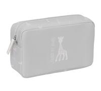 SOPHIE LA GIRAFE MUM - Beauty case con materiale riciclato, idrorepellente, pratico e confortevole, resistente e versatile, 28 x 9 x 16 cm, colore grigio pietra, Grigio pietra, Estándar, Casual