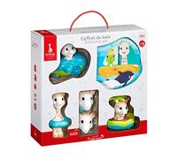 Sophie la Girafe - Sophie la Giraffa - Cofanetto da bagno Sophie la Giraffa - 5 attività: rete, libro e giocattoli da bagno - Giochi di risveglio per bambini - 10 mesi