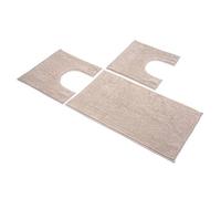 Sophie Maison Poppy Set Tappeti Bagno, 100% Microfibra Poliestere, Beige, 45 x 75+45 x 4