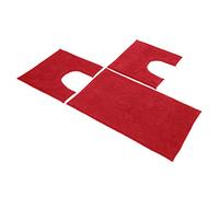 Sophie Maison Poppy Set Tappeti Bagno, 100% Microfibra Poliestere, Bordeaux, 45 x 75+45 x 4
