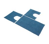 Sophie Maison Poppy Set Tappeti Bagno, 100% Microfibra Poliestere, Petrolio, 45 x 75+45 x 40 (2Pcs)