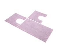 Sophie Maison Poppy Set Tappeti Bagno, 100% Microfibra Poliestere, Rosa, 45 x 75+45 x 40