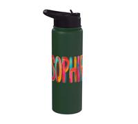 Sophie Nome Colorato Pennellata Lettere Stainless Steel Insulated Water Bottle