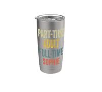 SOPHIE Personalized Retro Girls Part-Time SOPHIE Name Bicchiere termico in acciaio inox doppia parete