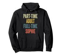 Sophie Personalized Retro Girls Part-Time Sophie Name Felpa con Cappuccio