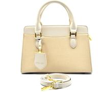 Sophie Siero Borsa a mano da donna - Borsa a tracolla color crema VI albicocca - Borse da donna con cerniera e tracolla regolabile per donna in ecopelle - Borse a tracolla color crema