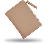 Sophie Siero Lois Portafoglio da donna nero e marrone, piccolo portafoglio da donna in morbida pelle PU crema e rosa antico con scomparto portamonete e chiusura lampo, rosa antico, s, Moderno