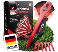 SOPHILA Einhell - Lame di ricambio per tagliaerba a batteria, 100 pezzi, infrangibili, lame di ricambio compatibili con GE-CT 18 Li, GC-CT 18/24 Li