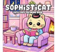 Sophisticat: Cute Cozy Kawaii Cat Coloring Book with Easy and Simple Designs