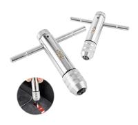 Sophisticate Giramaschi ein Cricchetto Chiave per Maschio Filettatura Manuale 2 pcs Supporto Rubinetto Chiave Cricchetto con Impugnatura T Regolabile M3-M8/M5-M12 Chiavi a Cricchetto Reversibile