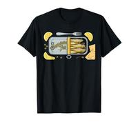 Sophisticated Fish Funny Sardine Top Hat Tinned Fish Maglietta