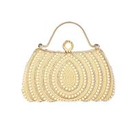 Sophisticated Polyester Shoulder Bag Beaded Embellished Evening Purse Secure Lock Prom Occasion Travel Handbag Wedding Accessory Purse