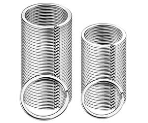 Sopito Anelli Portachiavi 100 Pezzi, 25mm e 28mm Robusto Anelli per Portachiavi per Casa Auto Chiavi Pendenti DIY Arte Mestieri