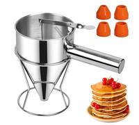 Sopito Imbuto Cucina, Dispenser per Pasta 600ml in Acciaio Inox, Multi-Calibro, Ideale per Frittelle e Dessert