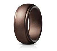 Sopodbacker Anello Anelli Gioielli Donna Uomo Anello di Nozze da Donna Flessibile 8 Mm di Larghezza Anello da Dito Partito Boho Punk Uomini 11 Bronzo