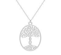 Sopodbacker Collana Uomo Donna Gioielli Ciondolo Pendente Necklace Albero Della Vita Dna Collana Gioielli Regalo Uomini E Donne Geometria 钢色