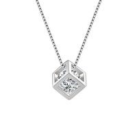 Sopodbacker Collana Uomo Donna Gioielli Ciondolo Pendente Necklace Catena Di Gioielli Extended Hollow Square Pendant Collana Donna