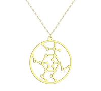 Sopodbacker Collana Uomo Donna Gioielli Ciondolo Pendente Necklace Chimica Molecolare Collana Poligonale Femmina Maschio Collana Partito 金色