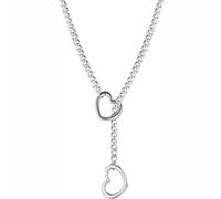Sopodbacker Collana Uomo Donna Gioielli Ciondolo Pendente Necklace Ciondolo Catena Cuore Gotico Semplice Collana Punk Uomini E Donne Partito Matrimonio Geometrico 钢色心环