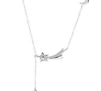 Sopodbacker Collana Uomo Donna Gioielli Ciondolo Pendente Necklace Ciondolo Stella Luna Lunga Nappa Collana Donne Catena Accessori Per Il Partito