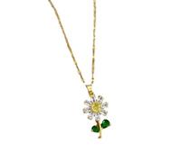 Sopodbacker Collana Uomo Donna Gioielli Ciondolo Pendente Necklace Collana Con Ciondolo A Fiore Pieno Da Donna Carino Dolce Ragazze Catena Regali