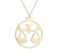 Sopodbacker Collana Uomo Donna Gioielli Ciondolo Pendente Necklace Collana Costellazione Bilancia Pendente Clavicola Catena Hollow Uomini E Donne Geometrico Punk 金色