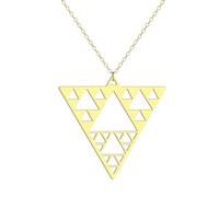 Sopodbacker Collana Uomo Donna Gioielli Ciondolo Pendente Necklace Collana Geometrica Con Ciondolo A Triangolo Impilato Per Uomo E Donna Retro Party 金色