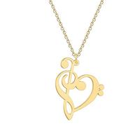 Sopodbacker Collana Uomo Donna Gioielli Ciondolo Pendente Necklace Collana Musica Nota Pendente Gioielli Uomini E Donne Retro Partito Geometrico Punk 金色