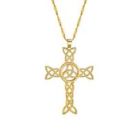 Sopodbacker Collana Uomo Donna Gioielli Ciondolo Pendente Necklace Collane Completamente Fuori Croce Ciondolo Collana Catena Gioielli Th-Pa795-G
