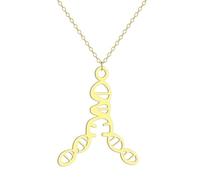 Sopodbacker Collana Uomo Donna Gioielli Ciondolo Pendente Necklace Dna Ciondolo Collana Spirale Ciondolo Collana Gioielli Regalo 金色