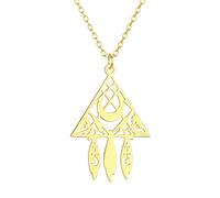 Sopodbacker Collana Uomo Donna Gioielli Ciondolo Pendente Necklace Donne Triangolo Luna Pendente Collana Gioielli Semplici Regalo Uomini Partito 金色