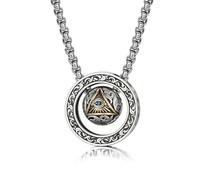 Sopodbacker Collana Uomo Donna Gioielli Ciondolo Pendente Necklace God's Eye Trasferimento Perlina Collana Doppio Anello retrò Ciondolo Uomini E Donne Partito Matrimonio Geometrico Semplice