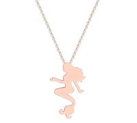 Sopodbacker Collana Uomo Donna Gioielli Ciondolo Pendente Necklace Oceano Mare Mermaid Pendente Donne Ragazza Spiaggia Catena Collane Rosegoldcolor