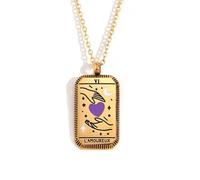 Sopodbacker Collana Uomo Donna Gioielli Ciondolo Pendente Necklace Quadrato Tarocchi Carte Pendente Collana Donne Accessorio Partito Tutte Le Occasioni Gioielli Nek1412