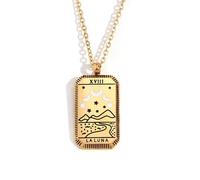 Sopodbacker Collana Uomo Donna Gioielli Ciondolo Pendente Necklace Quadrato Tarocchi Carte Pendente Collana Donne Accessorio Partito Tutte Le Occasioni Gioielli Nek1416