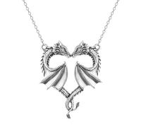Sopodbacker Collana Uomo Donna Gioielli Ciondolo Pendente Necklace Regalo Drago Collana Cuore Forma Amore Simbolo Gioielli Ciondolo Collana