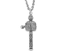 Sopodbacker Collana Uomo Donna Gioielli Ciondolo Pendente Necklace Ruota di Preghiera Ciondolo Perline Fortunate retrò Sei Parole Mantra Collana Regalo Uomini E Donne Regalo Gotico Partito Regalo
