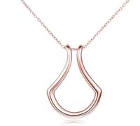 Sopodbacker Collana Uomo Donna Gioielli Ciondolo Pendente Necklace Semplice Collana A Forma di U A Forma di Ventaglio Clavicola Catena Ciondolo retrò Boho Uomini E Donne Festa di Nozze 玫瑰金