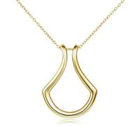 Sopodbacker Collana Uomo Donna Gioielli Ciondolo Pendente Necklace Semplice Collana A Forma di U A Forma di Ventaglio Clavicola Catena Ciondolo retrò Boho Uomini E Donne Festa di Nozze 金色