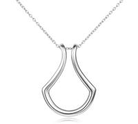 Sopodbacker Collana Uomo Donna Gioielli Ciondolo Pendente Necklace Semplice Collana A Forma di U A Forma di Ventaglio Clavicola Catena Ciondolo retrò Boho Uomini E Donne Festa di Nozze 银色