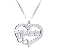 Sopodbacker Collana Uomo Donna Gioielli Ciondolo Pendente Necklace Semplice Retro Love Hollow Letter Ciondolo Collana Lock Clavicola Catena Regalo Per Uomini E Donne 钢色