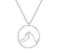 Sopodbacker Collana Uomo Donna Gioielli Ciondolo Pendente Necklace Semplice Retro Mountain Line Hollow Necklace Lock Clavicola Catena Regalo Per Uomini E Donne 钢色
