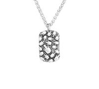 Sopodbacker Collana Uomo Donna Gioielli Ciondolo Pendente Necklace Skull Square Hip-Hop Street Collana Per Uomini E Donne Punk Jewelry 配60Cm龙骨链