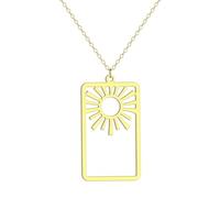 Sopodbacker Collana Uomo Donna Gioielli Ciondolo Pendente Necklace Sole Ciondolo Collana Bohémien Partito Gioielli Regalo Per Uomini E Donne 金色