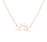 Sopodbacker Collana Uomo Donna Gioielli Ciondolo Pendente Necklace Sunshine Sunflower Collana Donne Oceano Gioielli Uomo Retrò Semplice 玫瑰金